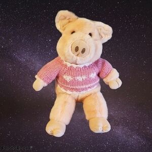 𝅺ANIMALAND Pink Pig 15" Plush Stuffed Animal Toy